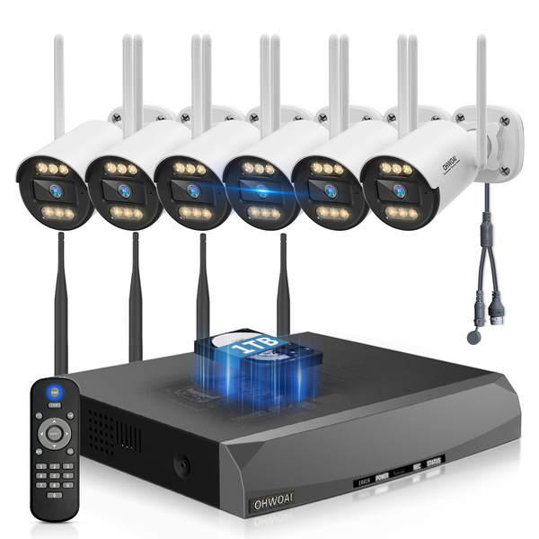 Wireless Security Camera System Outdoor – 6 Cameras, 130° Wide Angle, Two-Way Audio, WiFi NVR Home Surveillance （ Enjoy $20 Off Instantly）