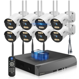 《130°Wide Angle & Two-Way Audio》Wireless Security Camera System Outdoor, WiFi Cameras for Home Security,Video Surveillance Systems（ Enjoy $20 Off Instantly）