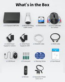 《Full HD 5MP & 80 Ft Night Vision》 CCTV Camera Security System for Indoor/Outdoor Use, 6 Channel DIY Surveillance System for 24/7 Continuous Recording