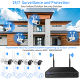 Load image into Gallery viewer, 【2K,Dual Antenna Signal Enhancement】 Wireless Security Camera System,10-Channel 5.0MP NVR, 3Pcs 3.0MP Home IP Cameras,OHWOAI Indoor/Outdoor CCTV Surveillance System, AI Human Detection,IP67