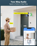 《130° Wide Angle & 4K Ultra HD》 Security Cameras Wireless Outdoor, Home WiFi Video Security System, Wireless IP Camera Surveillance DVR Kits