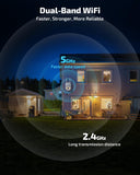 OHWOAI 《2-Way Audio & IP65 Waterproof》Wireless Outdoor PTZ Security Camera, Home WiFi Video Surveillance Cameras