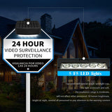 Solar Powerd Deck LED Solar Light Clip-On Yard Security Sign Spotlight Outdoor (Large Capacity Battery, Max14 Hours Working)