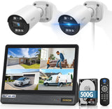 《All-in-One DVR & 80FT Night Vision》Outdoor Wired Security Camera System,CCTV Cameras Outside, Home Video Surveillance Systems