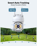 OHWOAI 《2-Way Audio & IP65 Waterproof》Wireless Outdoor PTZ Security Camera, Home WiFi Video Surveillance Cameras