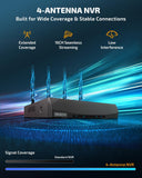 《100% Wire-Free》Wireless Outdoor Security Camera System, Solar Powered WiFi Cameras Systems with PIR Motion Detection, 6cams