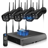 《2-Way Audio & 130°Wide Angle Lens》Wireless Security Camera System Outdoor, WiFi Cameras for Home Video Surveillance Systems (Enjoy $20 Off Instantly)