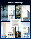 Security DVR NVR Lock Box, Heavy Duty Steel Wall Mount Enclosure for CCTV Surveillance Systems, Ventilated Design with Built-In Cable Management