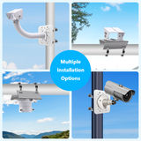 Universal Security Camera Mount Wall Mounting Brackets,Vertical Pole Mount Adapter Bracket for CCTV Camera,Pole Clamp,Solar Panel Clamps Outdoor Video Surveillance Equipment