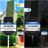 Solar Powerd Deck LED Solar Light Clip-On Yard Security Sign Spotlight Outdoor (Large Capacity Battery, Max14 Hours Working)