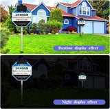 Solar Powerd Deck LED Solar Light Clip-On Yard Security Sign Spotlight Outdoor (Large Capacity Battery, Max14 Hours Working)
