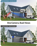 《Dual Lens & Auto Tracking》4K PoE Security Camera System Outdoor, PTZ Video Surveillance Cameras Systems with Color Night Vision, Surveillance DVR Kits