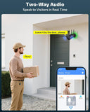 《130° Wide Angle & 4K Ultra HD》 Security Cameras Wireless Outdoor, Home WiFi Video Security System, Wireless IP Camera Surveillance DVR Kits