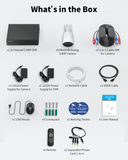 《Full HD 5MP & 80 Ft Night Vision》 CCTV Camera Security System for Indoor/Outdoor Use, 8 Channel DIY Surveillance System  for 24/7 Continuous Recording