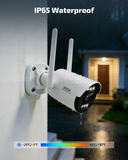 《130°Wide Angle & Two-Way Audio》Wireless Security Camera System Outdoor, WiFi Cameras for Home Security,Video Surveillance Systems（ Enjoy $20 Off Instantly）