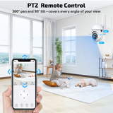 OHWOAI 2.4G/5G Wireless Security Camera for Home, 360-degree Indoor WiFi Cameras with Color Night Vision, 2-Way Audio