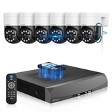 《𝗧𝗿𝘂𝗹𝘆 𝟰𝗞/𝟴𝗠𝗣 & 𝗣𝗧𝗭 𝗖𝗼𝗻𝘁𝗿𝗼𝗹》PoE Outdoor Security Camera System with 2-Way Audio,Home Video Surveillance System