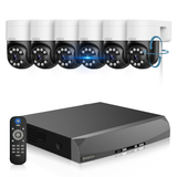 《𝗧𝗿𝘂𝗹𝘆 𝟰𝗞/𝟴𝗠𝗣 & 𝗣𝗧𝗭 𝗖𝗼𝗻𝘁𝗿𝗼𝗹》PoE Outdoor Security Camera System with 2-Way Audio,Home Video Surveillance System