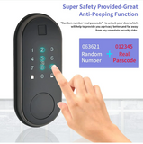 Smart Biometric Electronic Deadbolt,Passcode,Touchscreen Keypad,Fingerprint,Card Bluetooth Door Lock,Support Wi-Fi Gateway&Alexa