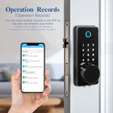 Smart Lock Keyless Entry Fingerprint Home Door, Touchscreen Keypad with APP Control, Phone, Passcode Bluetooth Door Lock for Hotel Apartment