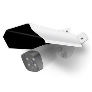 Cubierta protectora universal para cámara contra sol y lluvia, techo protector para cámaras de seguridad exteriores/interiores, carcasa metálica para cámaras domo/bala, protección impermeable para cámara, cubierta metálica para cámara, blanca