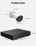 《122° Wide-Angle & 80FT Night Vision》Outdoor Wired Security Camera System,CCTV Cameras Outside, Video Surveillance Systems, Surveillance DVR Kits (Enjoy $10 Off Instantly)
