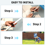 24 HOUR VIDEO SURVEILLANCE PROTECTION Warning Sign Outdoor, Home Security Yard Signs With Stake, Under Surveillance For House