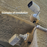 Caja de empalme para cámaras de seguridad - Soporte universal para cámaras de seguridad - Carcasa impermeable para CCTV - Caja de empalme para cámaras de vigilancia tipo bala (paquete de 2)