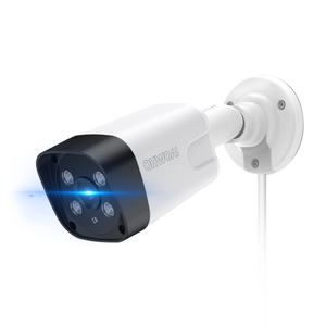 OHWOAI Cámara de seguridad POE para exteriores, Cámara IP exterior con Ethernet, Cámara de video de vigilancia con cable, Cámara bullet POE 4K, Cámara IP doméstica de 8MP, Sistema de cámara POE