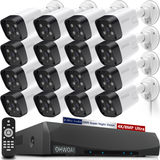 Load image into Gallery viewer, Will Come, 4K POE Camera System,16pcs 8.0MP H.265+ 4K PoE Security Cameras Wired,Home Video Surveillance System,8MP/4K 16CH NVR,AI Human Detection, 24-7 Recording,IP66 Waterproof, Audio
