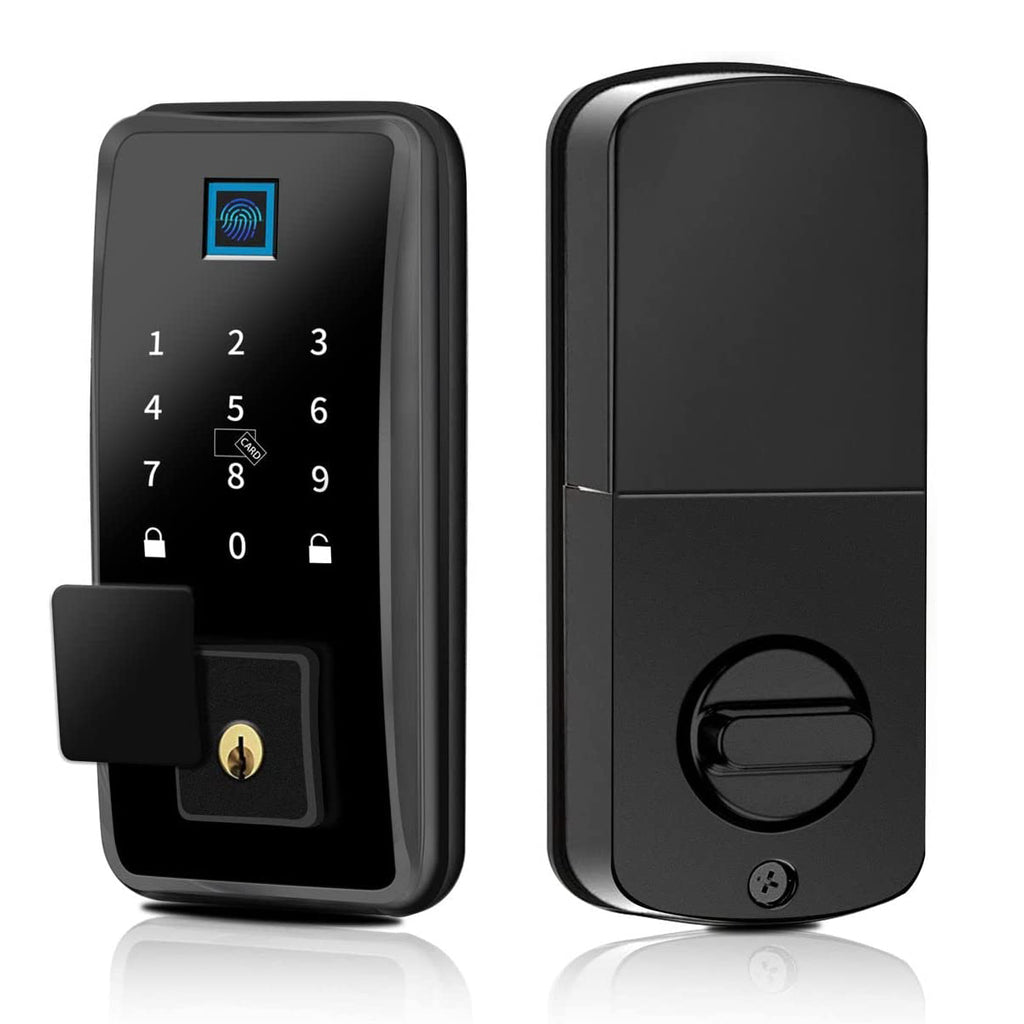 Smart Biometric Electronic Deadbolt,Passcode,Touchscreen Keypad,Finger ...