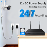 【2K, Antena Dual】 Sistema de Cámaras de Seguridad Inalámbricas, NVR de 10 Canales de 5.0MP, 4 Cámaras IP para el Hogar de 3.0MP, Vigilancia CCTV de OHWOAI, Detección de Humanos con IA, IP67