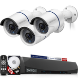 将图片加载到图库查看器，POE Security Camera System,8 Channel Poe 5MP NVR, 3pcs 5.0MP Poe IP Cameras,OHWOAI Home Video Surveillance POE Wired Indoor&amp;Outdoor System AI Detection,Audio,IP67
