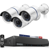 Load image into Gallery viewer, POE Security Camera System,8 Channel Poe 5MP NVR, 3pcs 5.0MP Poe IP Cameras,OHWOAI Home Video Surveillance POE Wired Indoor&amp;Outdoor System AI Detection,Audio,IP67