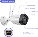 Load image into Gallery viewer, 【2K 3.0MP&amp;2 Way Audio】 Wireless Security Camera System,8CH NVR,4Pcs Dual Antenna Home WiFi IP Cameras with Floodlights,OHWOAI Surveillance Video Security System Outdoor,IP66,AI Human Detection,1TB HDD