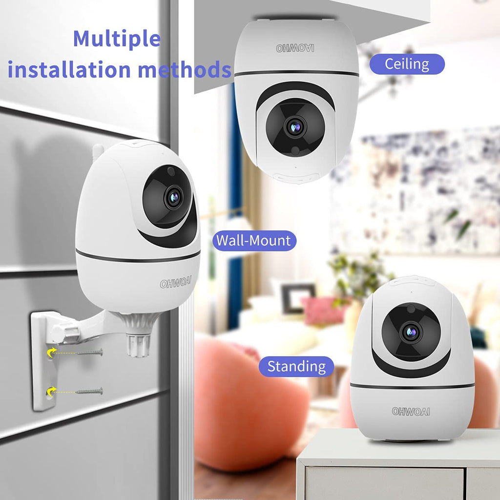 2K Pan/Tilt Security Camera, WiFi Indoor Camera for Home Security with AI  Motion Detection, Baby/Pet Camera with Phone App, Color Night Vision, 2-Way