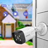 Load image into Gallery viewer, 【2K 3.0MP&amp;2 Way Audio】 Wireless Security Camera System,8CH NVR,4Pcs Dual Antenna Home WiFi IP Cameras with Floodlights,OHWOAI Surveillance Video Security System Outdoor,IP66,AI Human Detection,1TB HDD