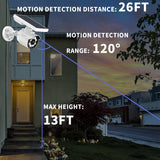 Solar Motion Sensor Light,Wireless Solar Security FloodLight Outdoor, OHWOAI 1600 Lumens LED Spotlights for Garden,Yard, Backyard, Pathway, Porch,Backyard, Pathway