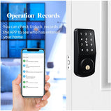 Smart Biometric Lock,Bluetooth Deadbolt,Keyless Entry Door Lock ,Smart Keypad Door Lock,Digital Door Lock,Unlock by APP, Passcode Codes