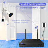将图片加载到图库查看器，【2K 3.0MP·Audio】Wireless PTZ Security Camera,4X Optical Zoom,Outdoor Wireless Zoom/Tilt/Pan Wi-Fi IP Camera,Worked for OHWOAI Wireless Security Camera System,Auto Tracking,IP66 Waterproof,Night Vision