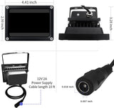 IR Illuminator,850nm 8-LED IR Illuminators,Ir Lights for Security Cameras,10ft 12V 2A Power Supply,OHWOAI Long Range Infrared Light