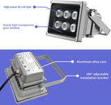 IR Illuminator,850nm 6-LED IR Illuminators,Ir Lights for Security Cameras,10ft 12V 2A Power Supply,Long Range Infrared Light