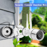 Load image into Gallery viewer, Universal Bullet Security Camera Junction Box Mount Bracket(1 Pack),Waterproof Junction Box for IP Camera Electric Enclosure, Indoor/Outdoor Wall Ceiling Mount Aluminum Hide Cable Junction Base Boxes