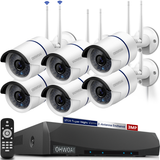 Load image into Gallery viewer, 2-Antennas Enchance Security Camera System Wireless, 10-Channel 5.0MP NVR, 6PCS 1536P 3.0MP CCTV WI-FI IP Cameras for Homes,OHWOAI HD Surveillance Video Security System