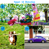 将图片加载到图库查看器，Solar Security Camera Wireless Outdoor, Solar Powered WiFi System,Solar Security Camera for Home Security with Rechargeable Battery, 3.0MP, 2-Way Talk with PIR Motion Detection Night Vision WiFi Camera Outdoor IP66 Waterproof