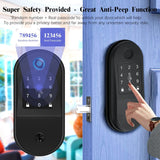 Smart Deadbolt,OHWOAI Electronic Door Lock with Keypad,Keyless Deadbolt Works with App/Fingerprint Digital Smart Door Lock,Ekeys Sharing,Auto Lock for Home,Office,Hotel,Front/Exterior Door
