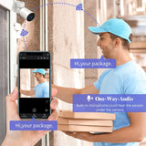 将图片加载到图库查看器，【2K 3.0MP·Audio】Wireless PTZ Security Camera,4X Optical Zoom,Outdoor Wireless Zoom/Tilt/Pan Wi-Fi IP Camera,Worked for OHWOAI Wireless Security Camera System,Auto Tracking,IP66 Waterproof,Night Vision