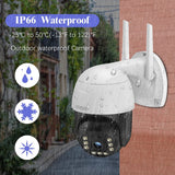 【2K 3.0mp&AI Human Detection】 PTZ Camera Outdoor,Wireless Security Dome IP Camera,Home Wi-Fi Pan Tilt CCTV Camera,Indoor Rotating Video Surveillance Camera,Night Vision,IP66 Waterproof,Two-Way Audio