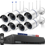 Load image into Gallery viewer, 2-Antennas Enchance Security Camera System Wireless, 10-Channel 5MP NVR, 8PCS 1536P 3.0MP CCTV WI-FI IP Cameras for Homes,OHWOAI HD Surveillance Video Security System.