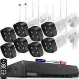Load image into Gallery viewer, Wireless Security Camera System,8Pcs 5.0MP CCTV Home Wi-Fi IP Cameras,10 Channel NVR,OHWOAI HD Surveillance Video Dual Antennas System,AI Detection,Two-way Audio